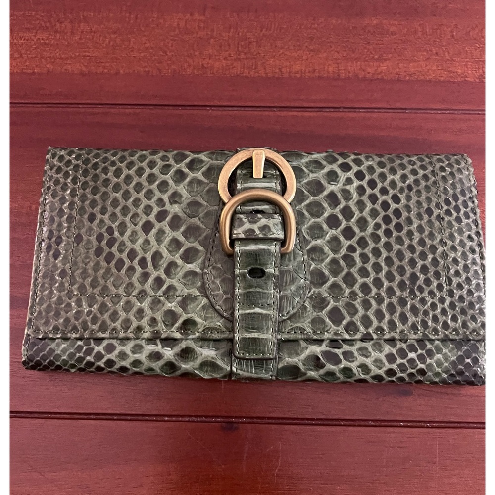 Vintage Coach Green Python Wallet - NWOT